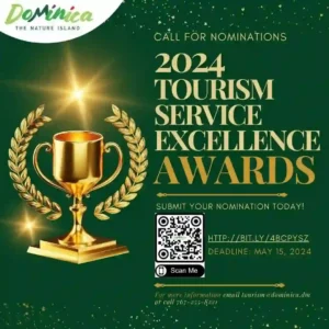Poster of 2024 Tourism Service Excellence Awards nominations, Dominica