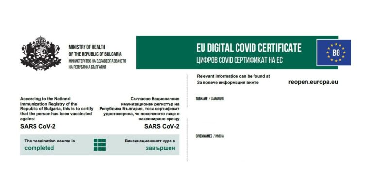 Bulgaria: EU green certificates to be valid till 270 days, from Feb 1