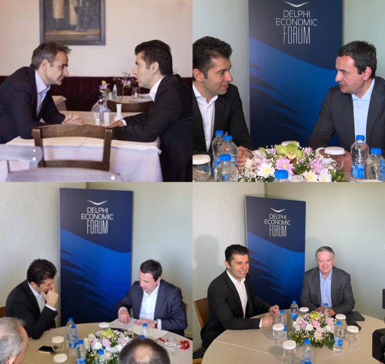 Bulgarian PM Petkov met with Kosovo, Greece counterparts at Delphi Economic Forum