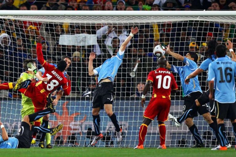 After 12 years since the FIFA World Cup 2010, held in South Africa, Uruguay and Ghana will square off again. When Ghanaian Dominic Adiyiah's effort was blocked by Uruguayan striker Luis Suarez using their hand, the game ended in controversy