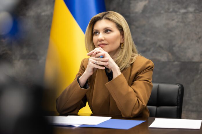 On December 22, Olena Zelenska, the first lady of Ukraine, held an online meeting with numerous other first ladies of European countries