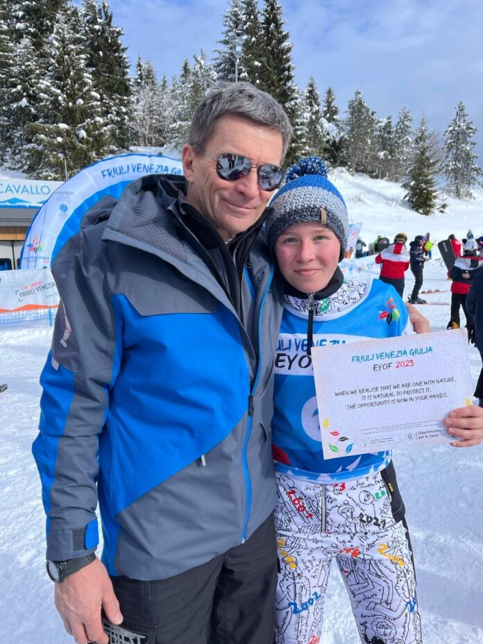 After the silver medal in the team giant snowboard slalom, Andrea Kocinova won fifth place in the border cross at the Olympic Youth European Festival in Italy