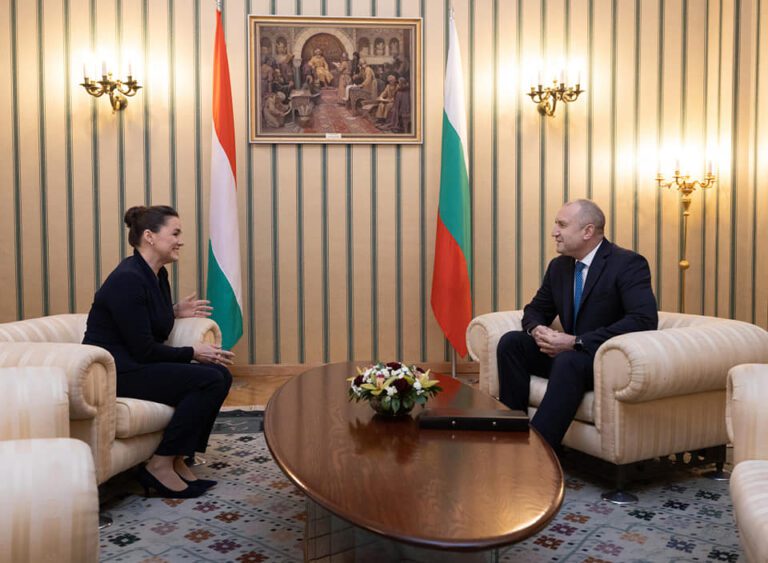 On February 2, Katalin Novak, President of Hungary, met with President Radev and conducted a Deep discussion on Ukraine and Greece's national minorities living in Bulgaria