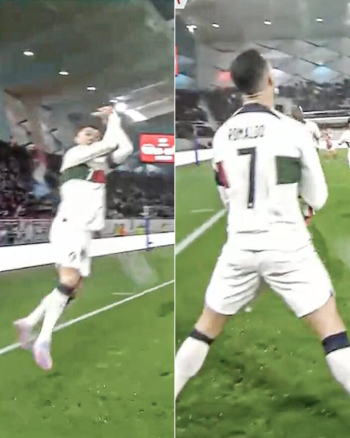 During the game against Luxembourg, Portuguese superstar and AL Nassr striker Cristiano Ronaldo paired his famous siuuuu celebration with peace of mind celebration