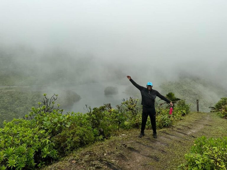 Roseau, Dominica: Roosevelt Skerrit, Prime Minister of the Commonwealth of Dominica, posted details on his energising hike around the lovely Fresh Water Lake on his official Facebook page