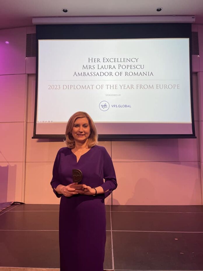 The Ambassador of Romania in London, Laura Popescu, received the 