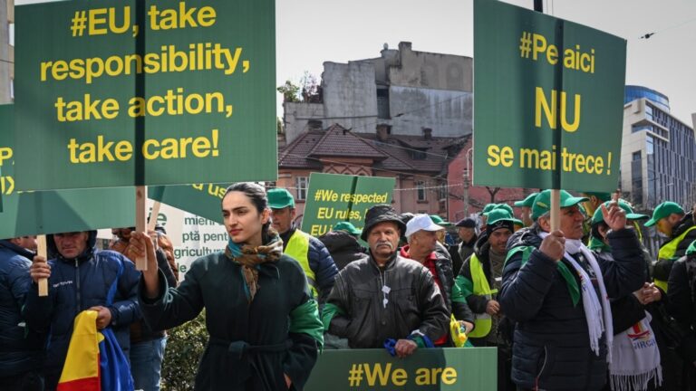 Farmers in Romania and Bulgaria protest over the oversupply of Ukrainian grain in local markets, which damages support for Ukraine. Poland's agricultural minister has stepped down. Ukrainian agricultural exports to the EU increased significantly in 2022 and reached $12.9 billion due to the EU opening its market to these goods