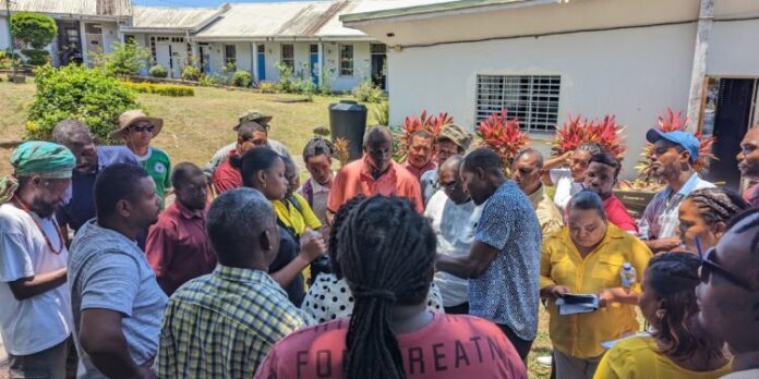 Roseau, Dominica: The extension officers from the Agriculture division of Dominica are currently participating in a Soil Diagnostic Testing Workshop to improve their skills in conducting soil sampling and using portable soil testing kits
