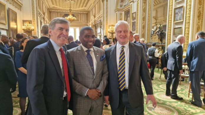 Basseterre, Saint Kitts and Nevis: Terrance Drew, Prime Minister of the Federation of Saint Kitts and Nevis, met with several essential world leaders gathered there from different regions of the world on May 7, 2023, during his visit to London for the Coronation Ceremony of King Charles III held at Buckingham Palace in London, United Kingdom (UK)