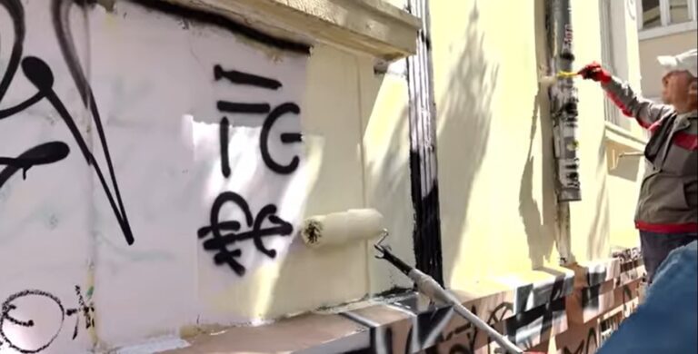 Sofia, Bulgaria: Georgi Valentinov Georgiev, chairman of Metropolitan Municipal Council, informed through his official Facebook account that the building of 28th Nursery has been cleaned of graffiti