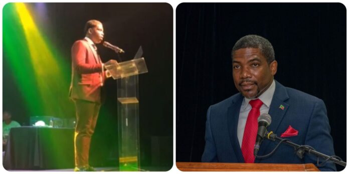 Terrance Drew Junior delivered a speech for the United People’s Party (UPP) youth wing representatives during the party’s congress held at the Aleeze Convention Center in Madame Estate, St. Maarten on Sunday, August 13, 2023