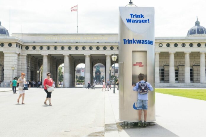 Sofia, Bulgaria: Desislava Bileva, deputy mayor of Stolich, noted that a new innovative fountain, utterly identical to the favourites of Viennese urban cooling oases, has been installed in the kindergarten next to the Ivan Vazov National Theater and is the second of its type in the territory of the city, after the first, to the National Palace of Culture