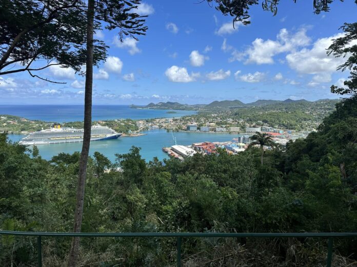 Castries, Saint Lucia: Deputy PM and Minister of Tourism Ernest Hilaire announces the temporary opening of Morne Lay-By, a “must-stop viewing point” which has been serving tour operators and vendors over the decades