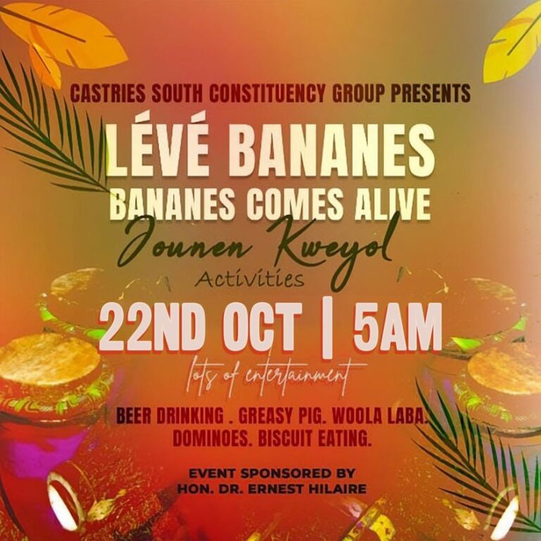 Castries, Saint Lucia: Ernest Hilaire, Deputy Prime Minister and Tourism Minister of Saint Lucia, announced that Jounen Kweyol (Creole Day) will be celebrated on October 22, 2023, at 5 AM
