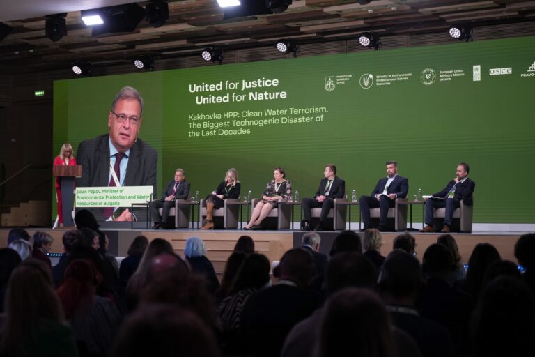 Kyiv, Ukraine: Julian Popov, Minister of Environment and Water of Bulgaria, presented Bulgaria during the international conference "United for Justice. United for Nature", which took place on October 20-21 in the Ukrainian capital, Kyiv