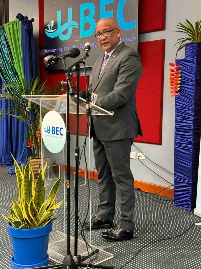 Ernest Hilaire, Deputy Prime Minister of Saint Lucia at UBEC project, credits to Facebook