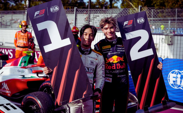 Nikola Tsolov celebrates second place at Monza, securing the Formula 3 vice-champion title and Campos Racing’s one-two finish in Italy Nikola Tsolov celebrates second place at Monza, securing the Formula 3 vice-champion title and Campos Racing’s one-two finish in Italy