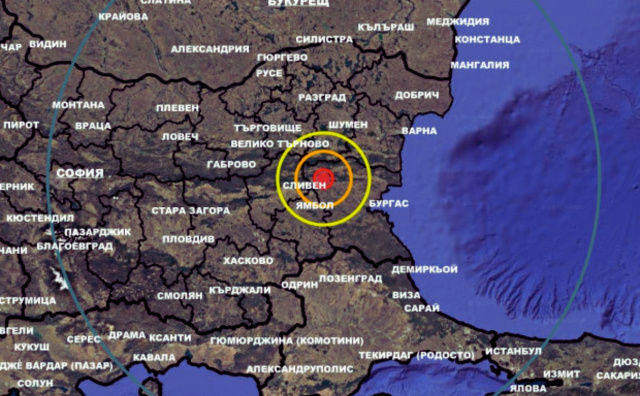 Residents in Sungurlare felt tremors as the 3.4-magnitude earthquake shook the region today
