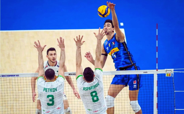 Italy celebrates their world volleyball title after defeating Bulgaria 3-1 in the final before 15,862 spectators in Pasay City