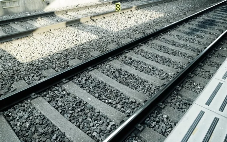 Railway tracks near Gyueshevo, where Bulgaria plans to extend rail infrastructure to the North Macedonian border